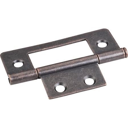 Dark Antique Copper Machined 3 Loose Pin Non-Mortise Hinge 4 Hole